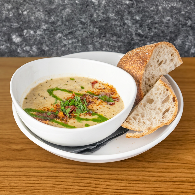 White Fish Chowder Cup.